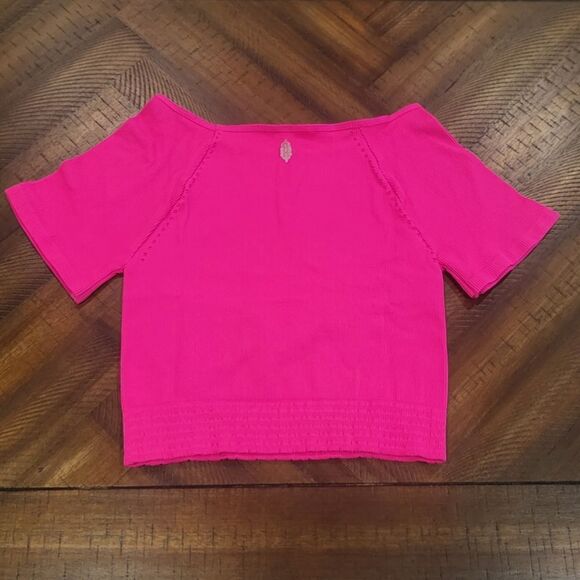 Free People, Cut it out short sleeve tank, Extra Large, Hot Pink - Picture 5 of 9